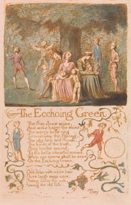 Songs of Innocence, Plate 10, The Ecchoing Green (Bentley 6) by William Blake